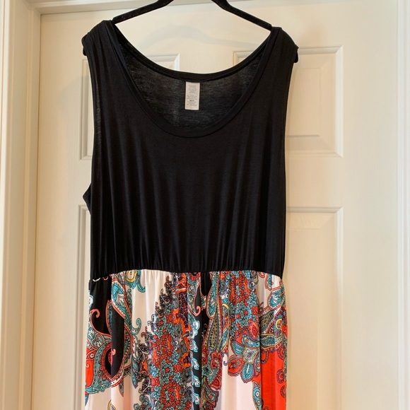 ❤️LAST 1X NEW PLUS Size Black Paisley Maxi Dress - Picture 7 of 8